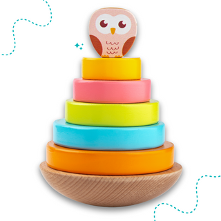 Wooden Rocking Owl for Kids