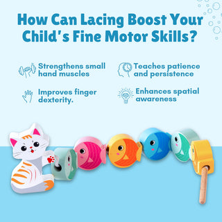 Pretend Play Counting & Lacing Set for Kids