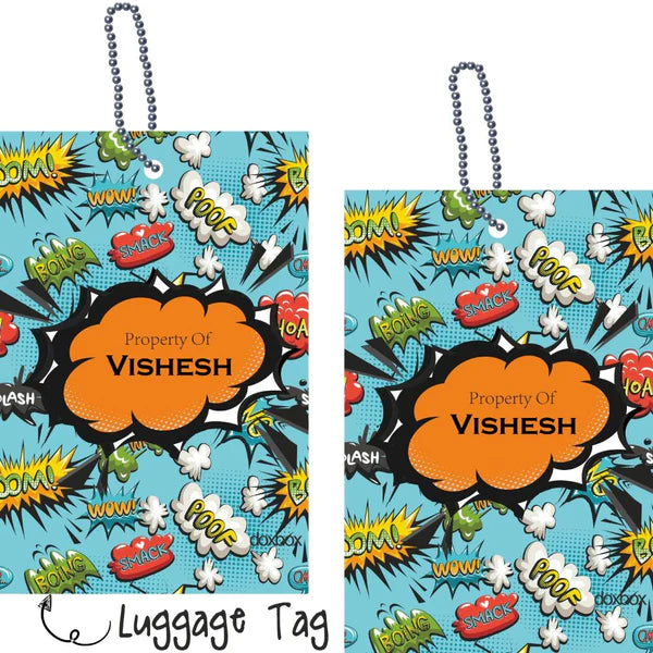 Luggage Tags -Comic- Pack of 2 Tags - PREPAID ONLY