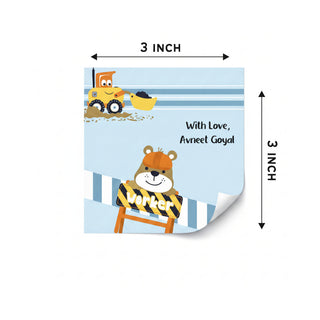 Gift Labels - Construction Bear (24pcs) (PREPAID ONLY) (Dispatch in 5-6 Days)
