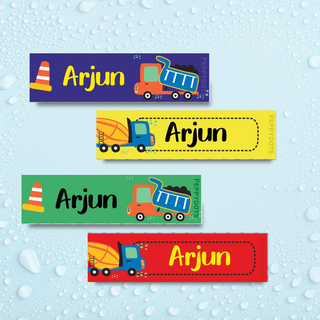 Waterproof Labels - CONSTRUCTION VEHICLES - PREPAID ONLY