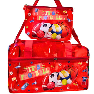 Cute Design Transparent Duffle Bag with Pouch