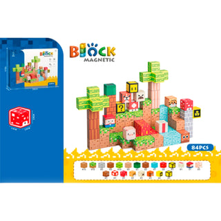 Magnetic Pixel Building Block Set – 84 Pcs Creative Construction Toy for Kids