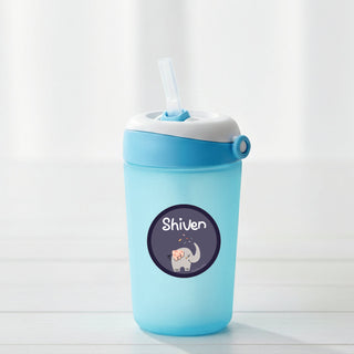 Round Waterproof Labels - Cute Elephant (77 pcs) (PREPAID ONLY)