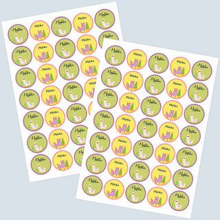 Round Waterproof Label - Cute Llama (70 Pcs) (PREPAID ONLY) (Dispatch in 5-6 Days)