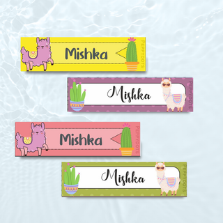 Waterproof Labels - CUTE LLAMA -  Pack of 88 labels - PREPAID ONLY