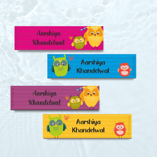 Waterproof Labels - CUTE OWLS - Pack of 88 labels - PREPAID ONLY