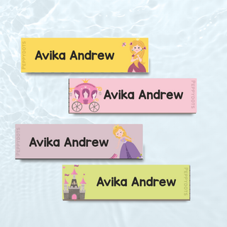 Waterproof Labels - Cute Princess - Pack of 88 labels - PREPAID ONLY