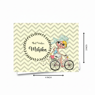 Personalised Gift Notecard - Cycle Ride (18pcs) (PREPAID ONLY) (Dispatch in 5-6 Days)