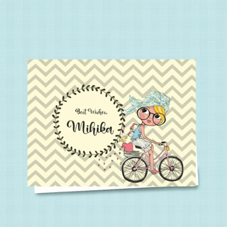 Personalised Gift Notecard - Cycle Ride (18pcs) (PREPAID ONLY) (Dispatch in 5-6 Days)