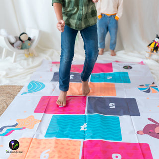 Hop Scotch Play Mat Game for Kids to Hop Jump Skip