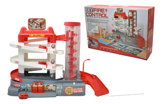 3 Layer Fire Control Building Parking Lot Toy for Kids