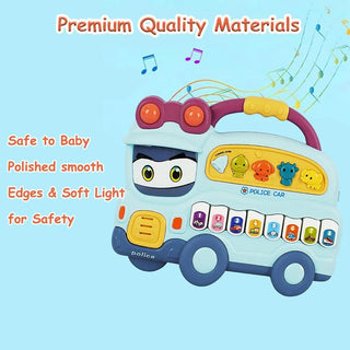 Police Car Design Keyboard Piano for Kids Age 2+