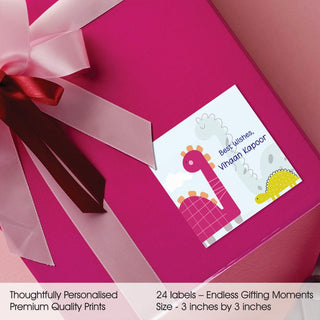Gift Labels personalized - Dino Kingdom (PREPAID ORDER)