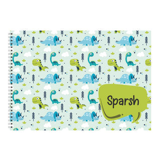 Personalised Sketchbook - Dinosaur Pattern (PREPAID)