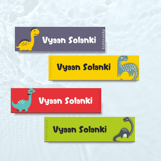 Waterproof Labels - Dinosaur - Pack of 88 labels - PREPAID ONLY