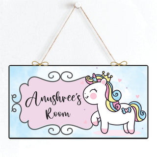 Personalised Door Sign - Unicorn Sparkle (PREPAID ONLY)