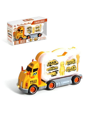 Construction Tool Truck Playset with Mini Vehicles & Accessories