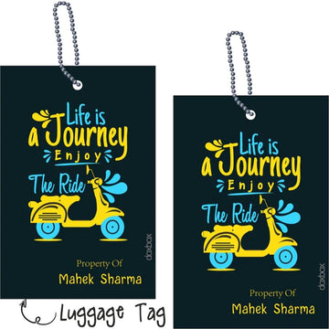 Luggage Tags - Enjoy The Ride - Pack of 2 Tags - PREPAID ONLY