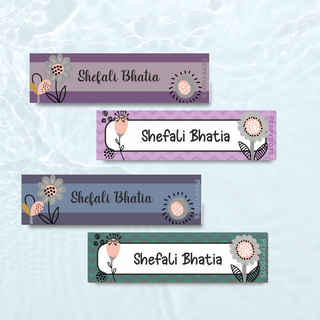 Waterproof Labels - Fancy Flower - Pack of 88 labels - PREPAID ONLY