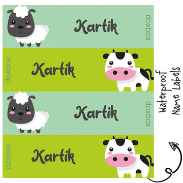 Waterproof Labels - FARM ANIMALS - Pack of 88 labels - PREPAID ONLY