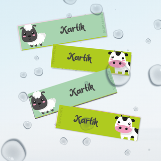 Waterproof Labels - FARM ANIMALS - Pack of 88 labels - PREPAID ONLY