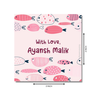 Gift Tag - Fish Pink (48 pcs) (PREPAID ONLY) (Dispatch in 5-6 Days)