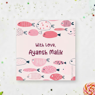 Gift Labels - Pink fish (24pcs) (PREPAID ONLY) (Dispatch in 5-6 Days)