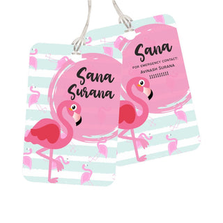 Bag Tag - Flamingo Fun - Pack of 2 Tags - PREPAID ONLY (Dispatch in 5-6 Days)