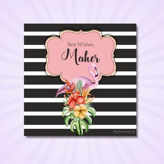 Gift Tag - Flamingo (48 pcs) (PREPAID ONLY)