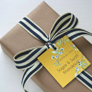 Golden Gift Tag - Floral (PREPAID) (Dispatch in 5-6 Days)