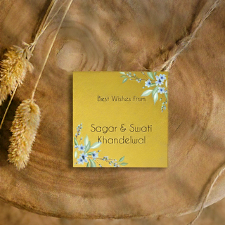 Golden Gift Tag - Floral (PREPAID) (Dispatch in 5-6 Days)