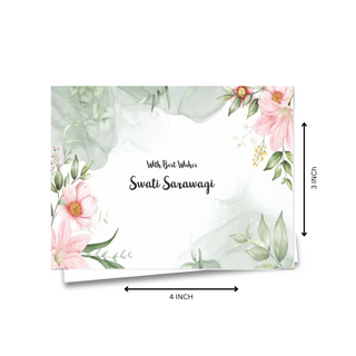 Personalised Gift Notecard - Floral Pink (18pcs) (PREPAID ONLY) (Dispatch in 5-6 Days)