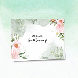 Personalised Gift Notecard - Floral Pink (18pcs) (PREPAID ONLY) (Dispatch in 5-6 Days)