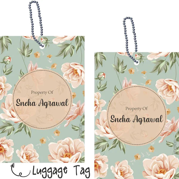 Luggage Tags - Flowers Garden Elder- Pack of 2 Tags - PREPAID ONLY