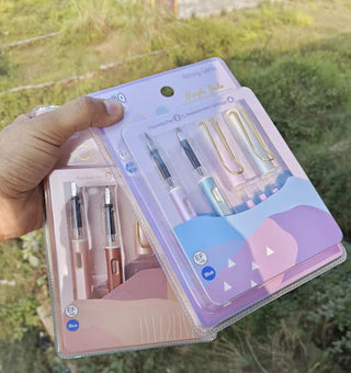 Fountain Pen for Students | Erasable Ink Set for School & Office (Random)