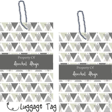 Luggage Tags -  Geometrical Elder - Pack of 2 Tags - PREPAID ONLY