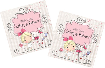 Girl With Butterfly - Gift Tag (48 pcs) (PREPAID ONLY)