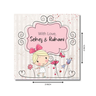 Gift Tag - Girl With Butterfly (48 pcs) (PREPAID ONLY) (Dispatch in 5-6 Days)