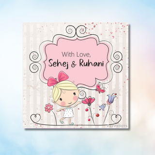 Gift Tag - Girl With Butterfly (48 pcs) (PREPAID ONLY) (Dispatch in 5-6 Days)