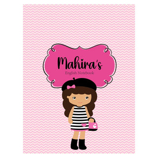 Personalized Writing Practice Book - Girl with Purse (PREPAID ONLY)