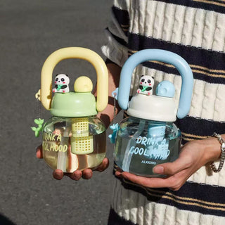 Panda Theme 800 ml Kids Cute Water Bottle With Handle