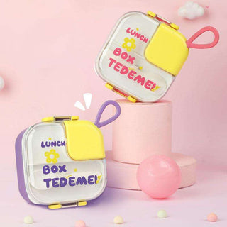 2-Layer Kids Bento Lunch Box 600ml with Cutlery