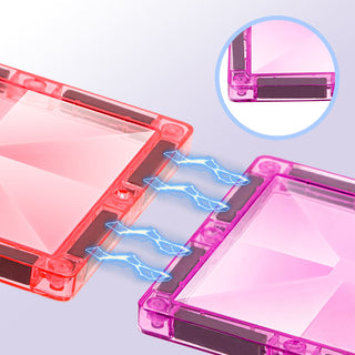 50 PCS Princess Castle Magnetic Tiles – Kids STEM Building Blocks Set (3+ Years)