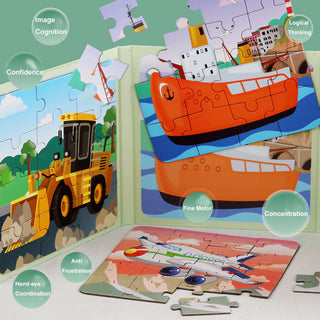 Preschool Learning Magnetic Jigsaw Puzzles  (Random Theme)