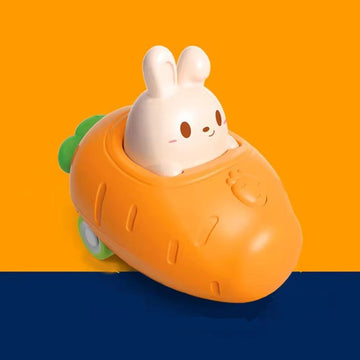 Bunny Carrot Racer: Press n Go Toy for Kids (Random Colour) 1pc