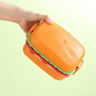 Burger Design 3 Layer Lunch Box for Kids