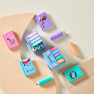 Book and Pen Shape Eraser for Kids
