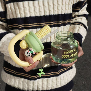 Panda Theme 800 ml Kids Cute Water Bottle With Handle