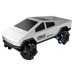Remote Control Cybertruck Style Stunt Car for Kids | 2.4GHz Drift & Side Driving RC Toy with LED Lights (Random Color)